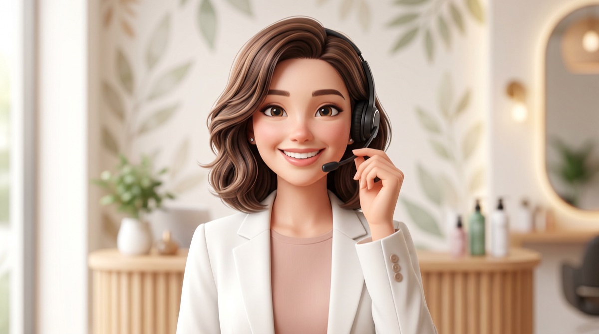 Mia, the SalonAmigo AI receptionist